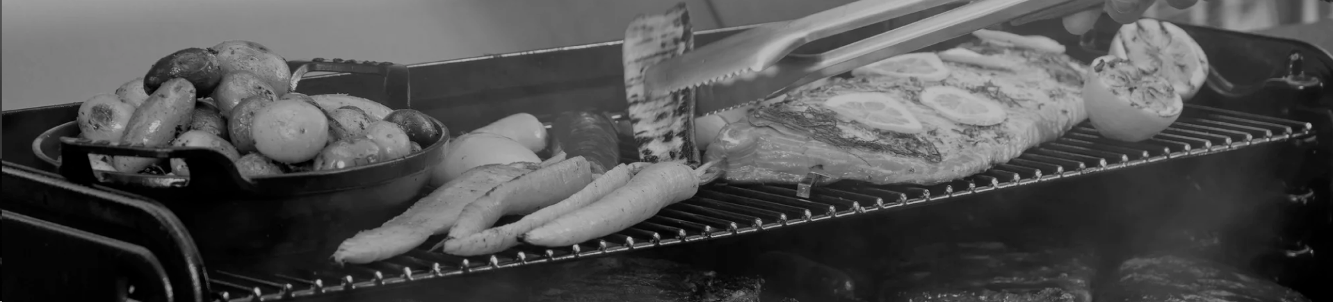 Grilled meat and vegetables on a traeger grills